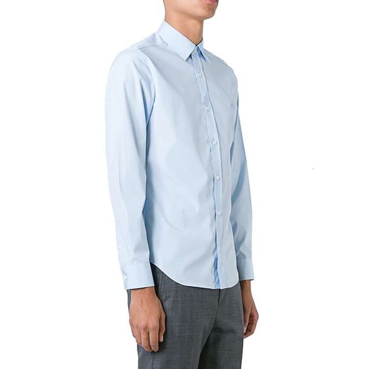Men's Burberry Cotton Classic Long Sleeves Shirt Blue 39911601 - 5
