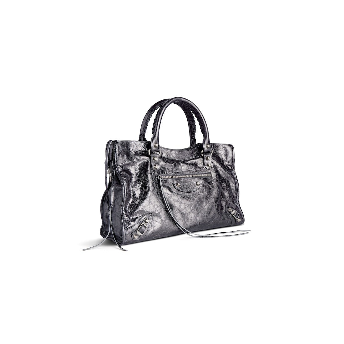 Women's Le City Medium Bag Metallized in Grey - 2