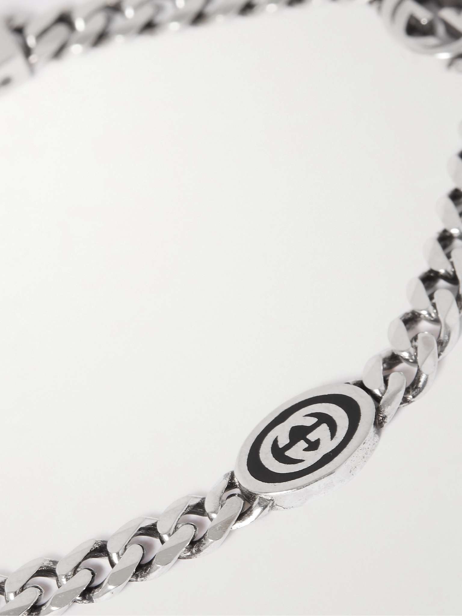 Sterling Silver and Enamel Chain Bracelet - 4
