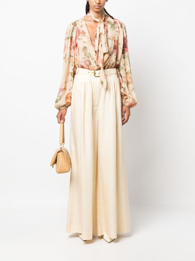 Zimmermann pleated-waistband palazzo trousers outlook