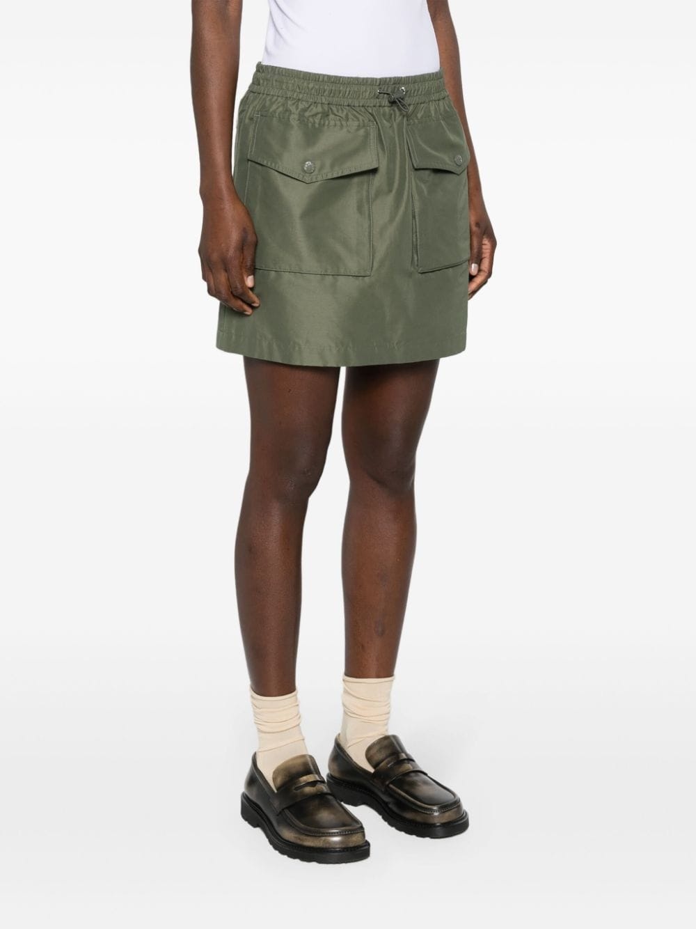 elasticated-waist cargo miniskirt - 3