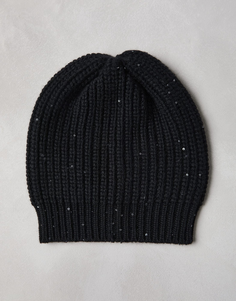 Cashmere and silk Diamond yarn beanie 1