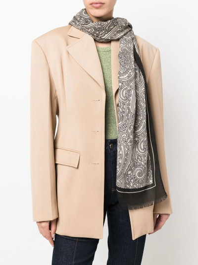 Etro abstract-print frayed-edge scarf outlook