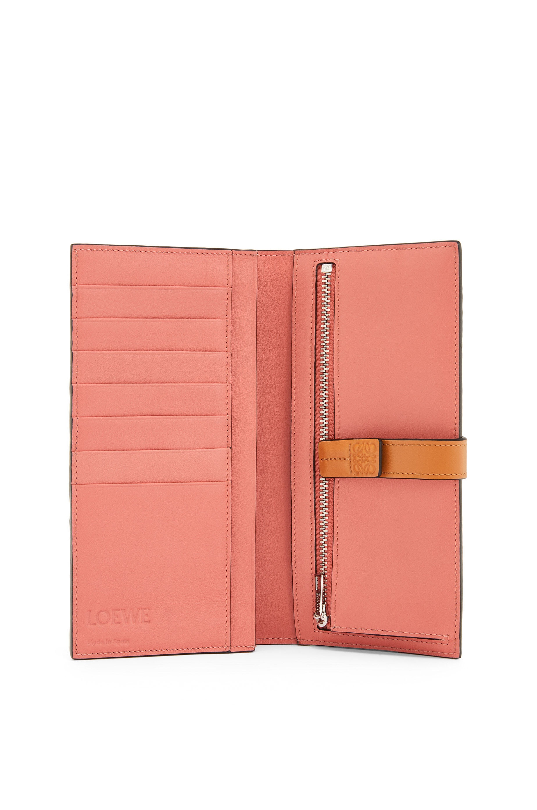 Large vertical wallet in soft grained calfskin - 3