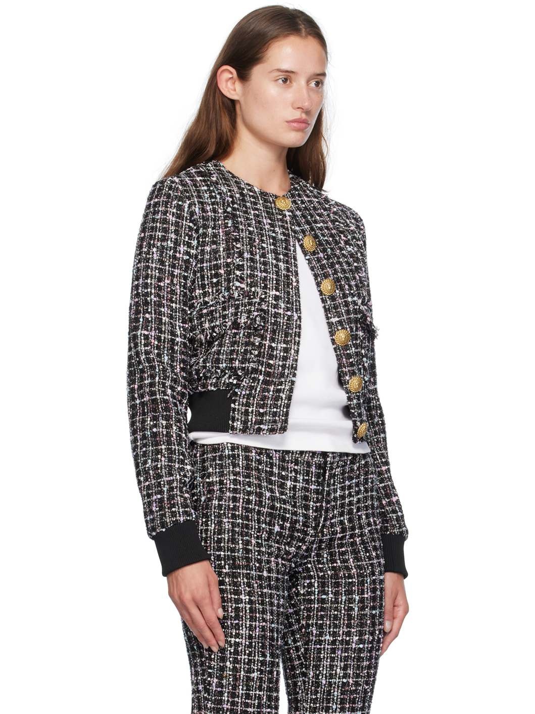 Black Cropped Jacket - 2