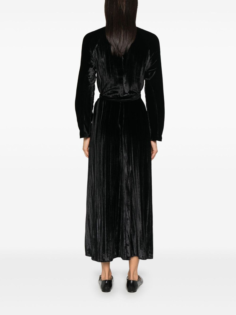 pleated velvet maxi dress 4