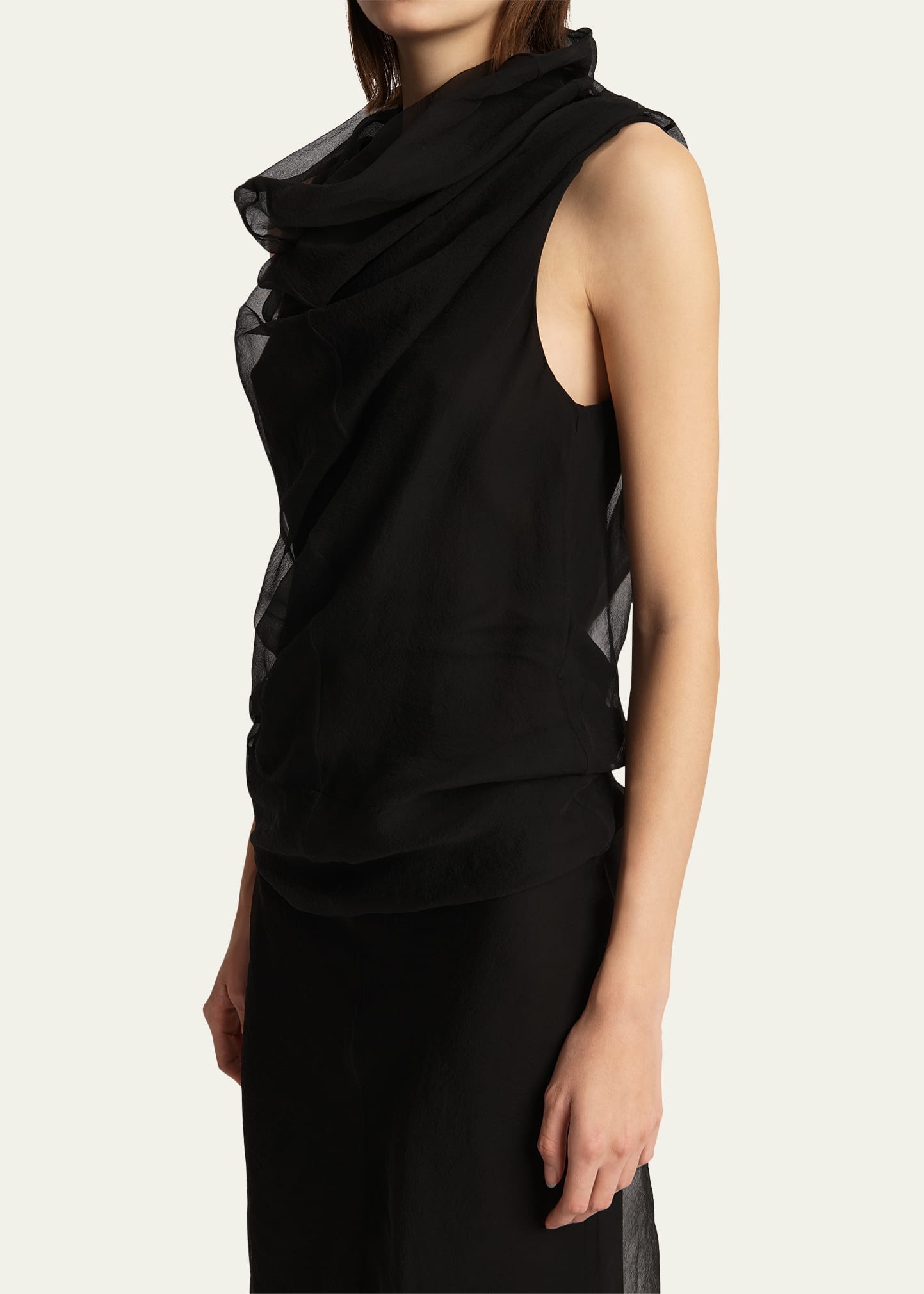 Jeanty Long Silk Gauze Dress - 5