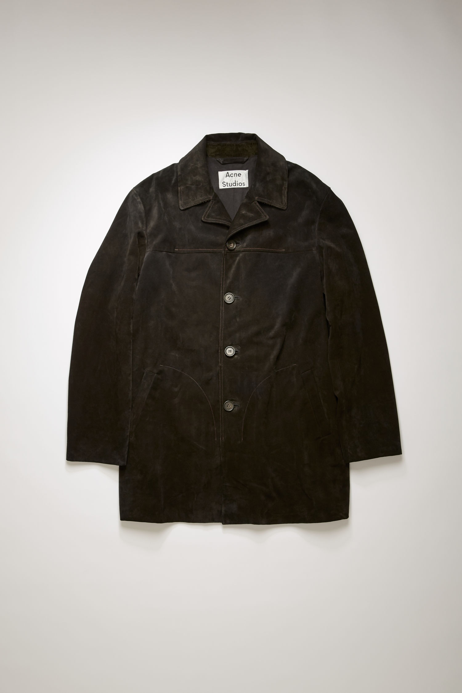 Suede shirt jacket black - 1