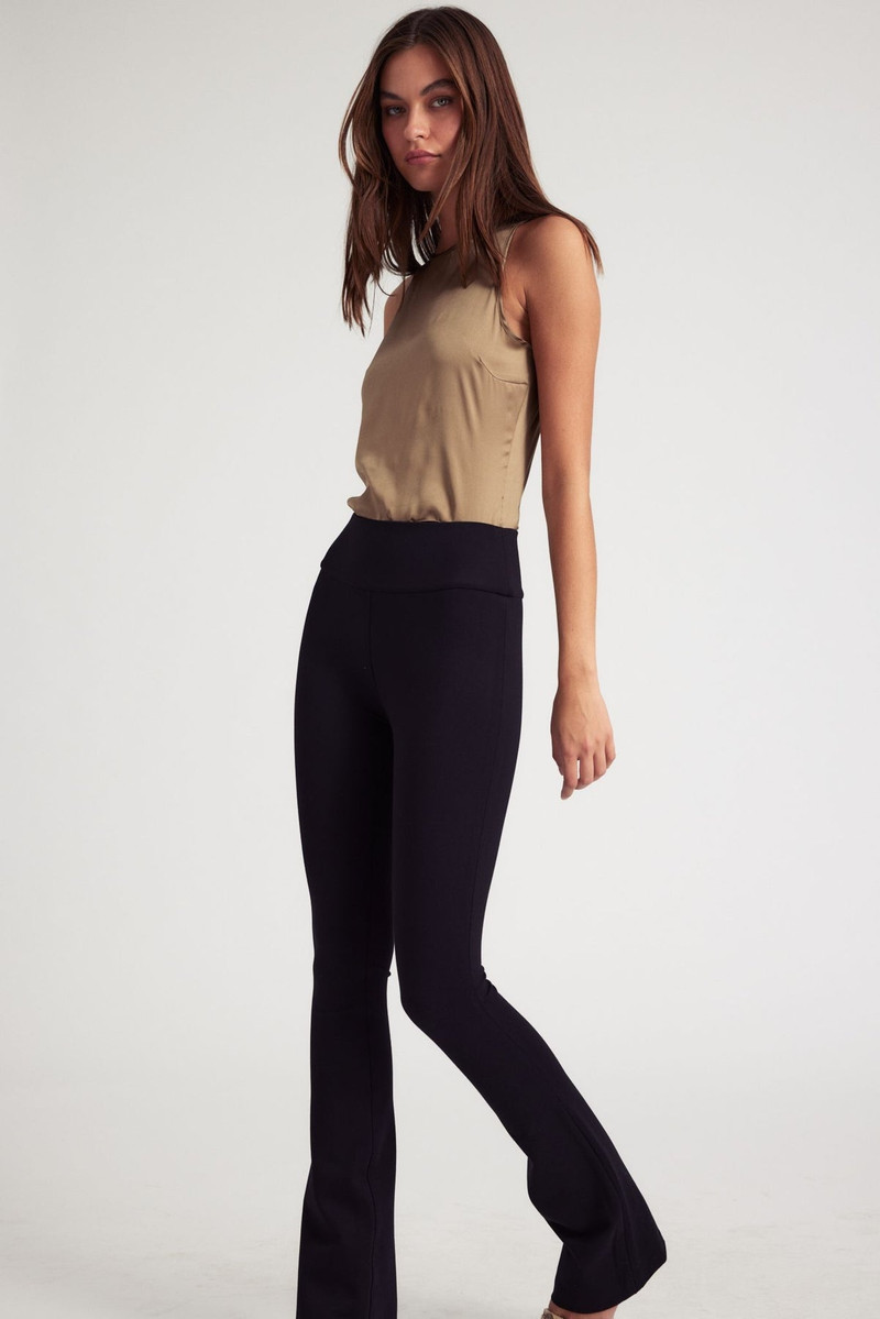 SPRWMN BLACK CASANOVA MICRO FLARE PANTS outlook