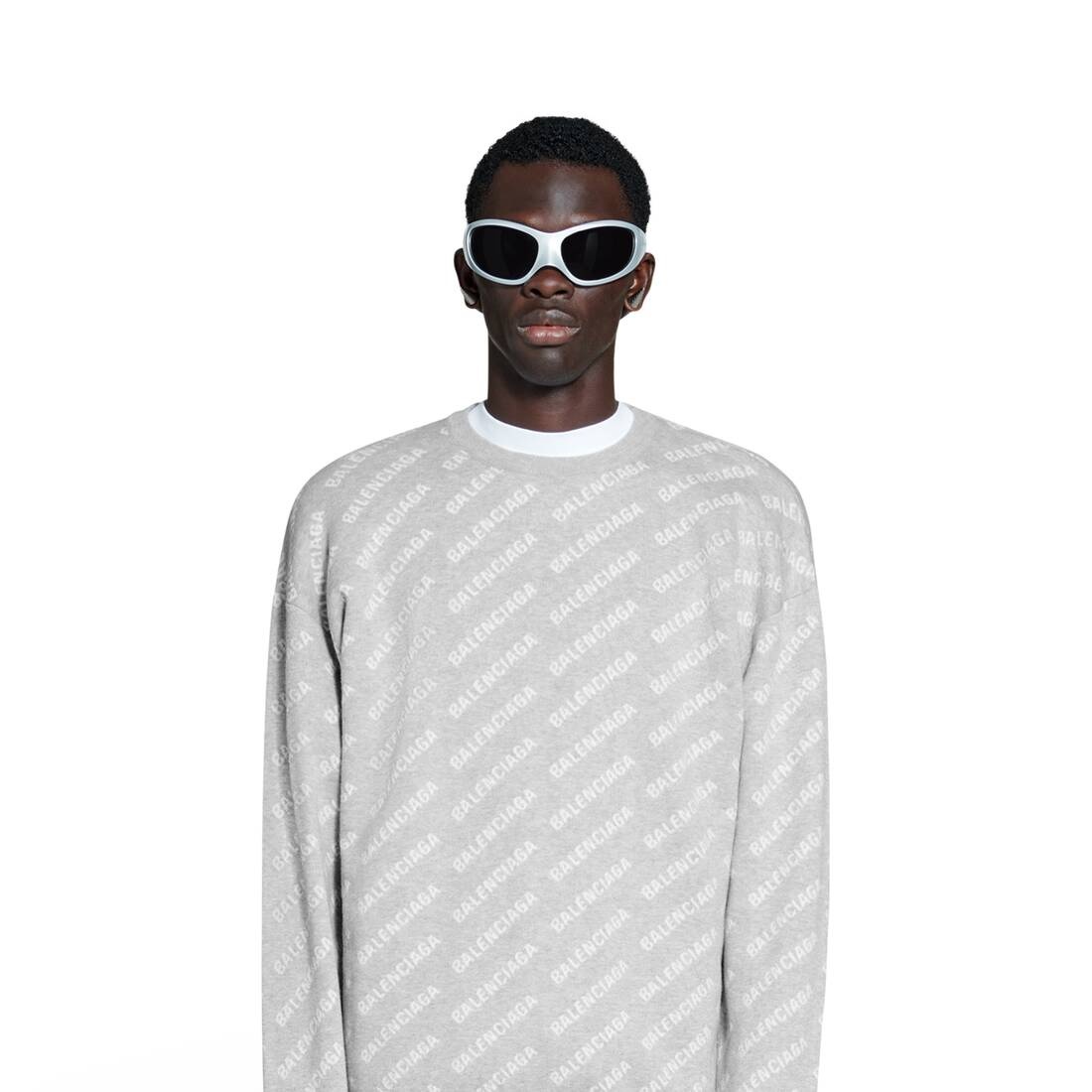 Men's Mini Allover Logo Sweater in Grey - 6