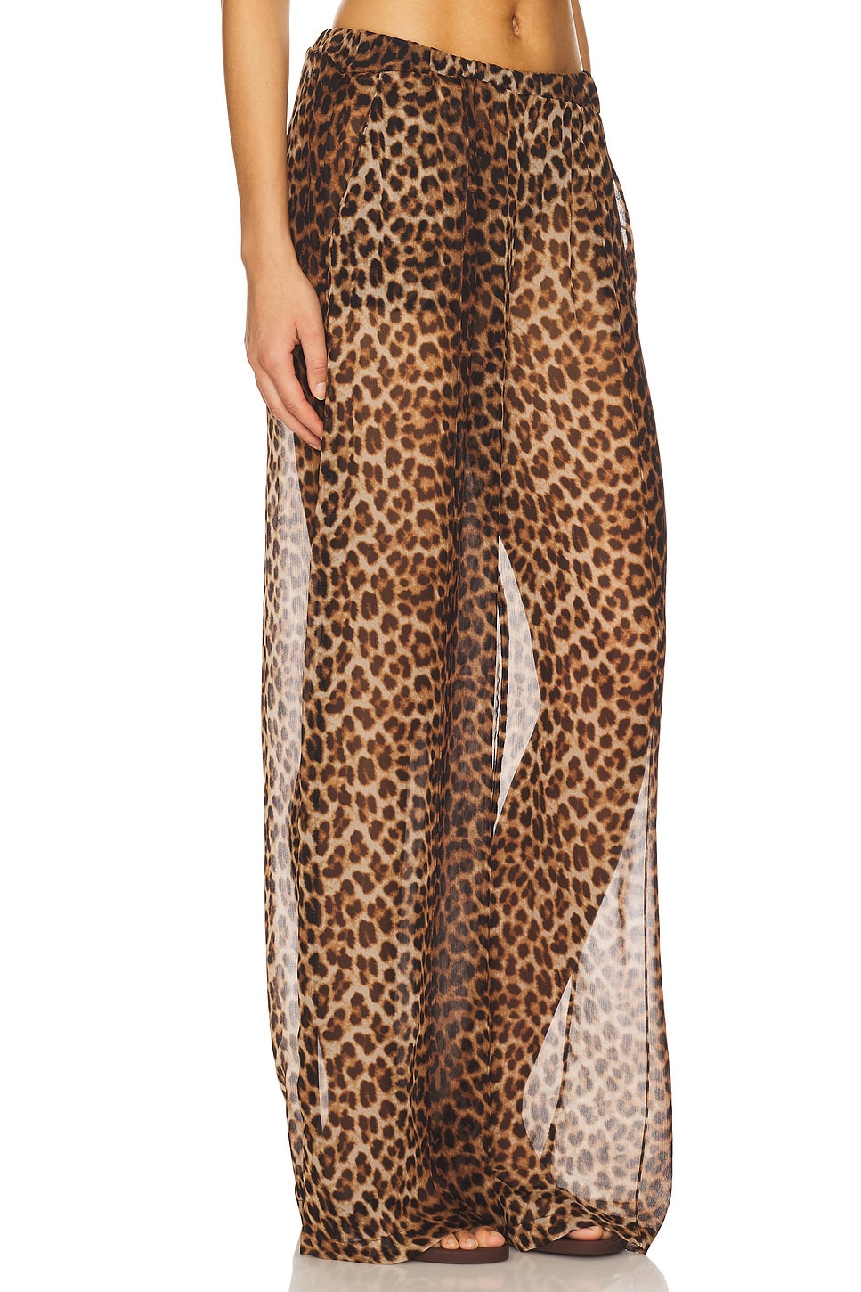 Wide Leg Pintuck Trousers - 2