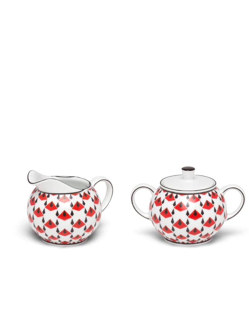 Porcelain milk jug and sugar bowl set 1