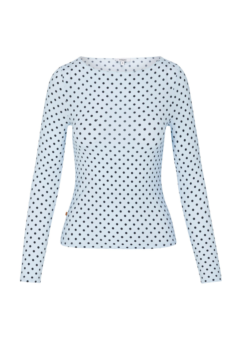 miaou AMELIA TOP - BABY BLUE POLKA DOT outlook