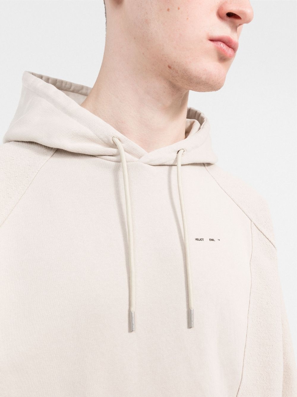 panelled organic cotton hoodie - 5