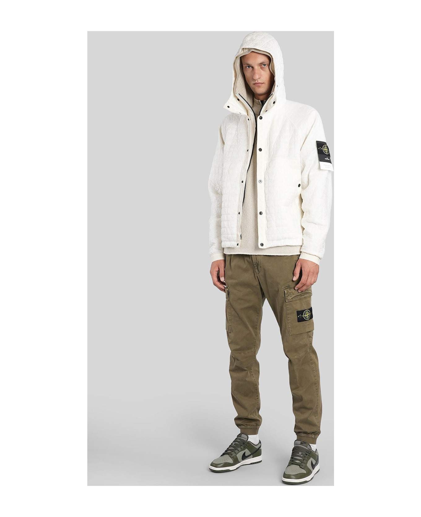 Casual Jacket In Beige Polyamide - 2
