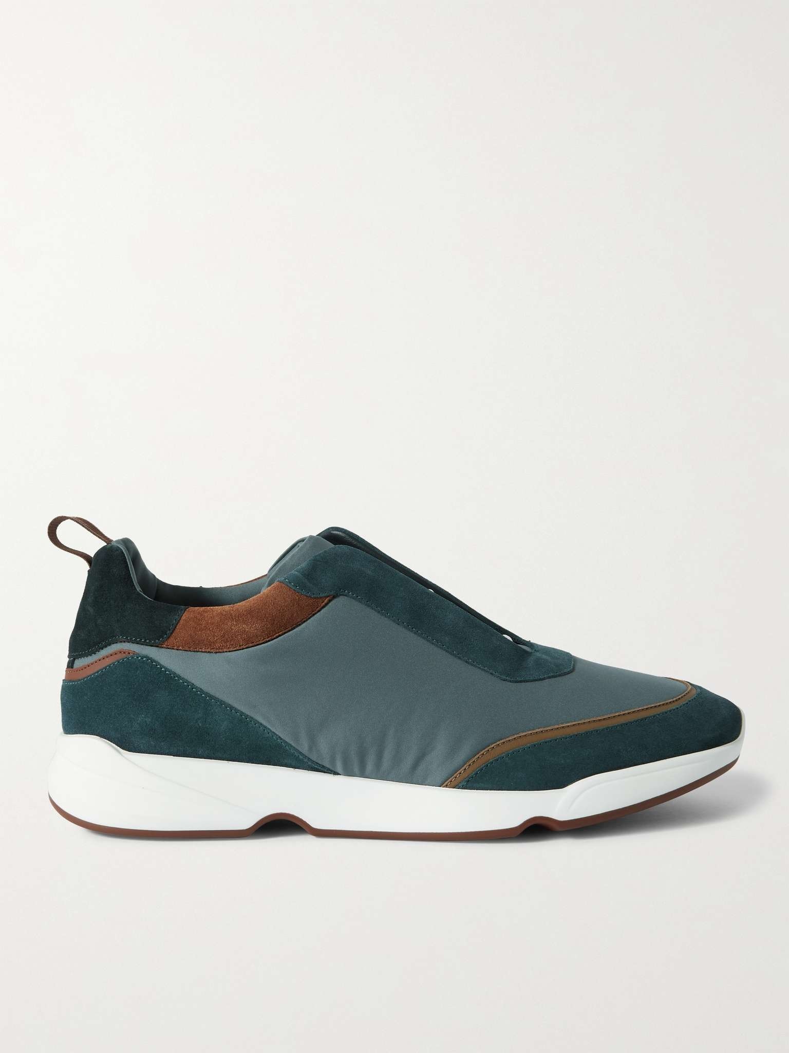 Modular Walk Leather-Trimmed Canvas and Suede Sneakers - 1