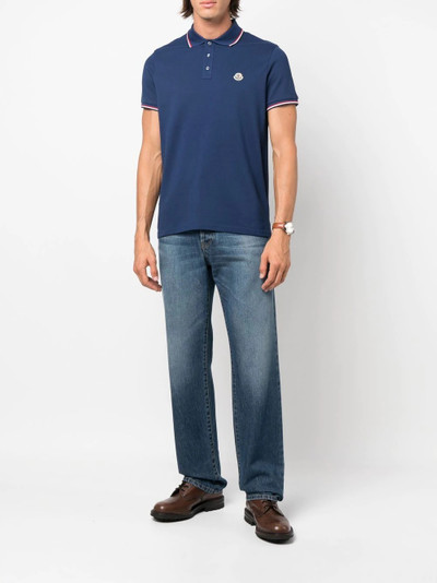 Moncler logo-patch polo shirt outlook