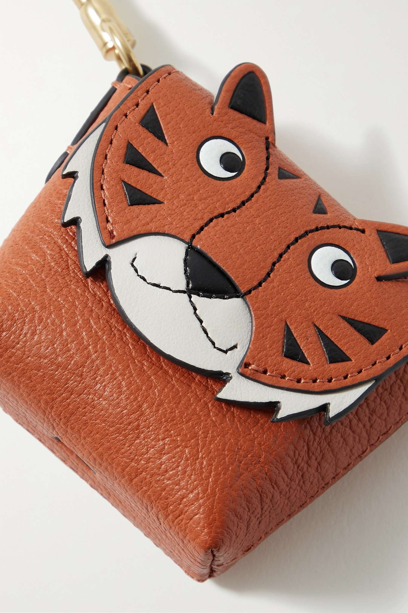 Tiger textured-leather AirPods case - 3