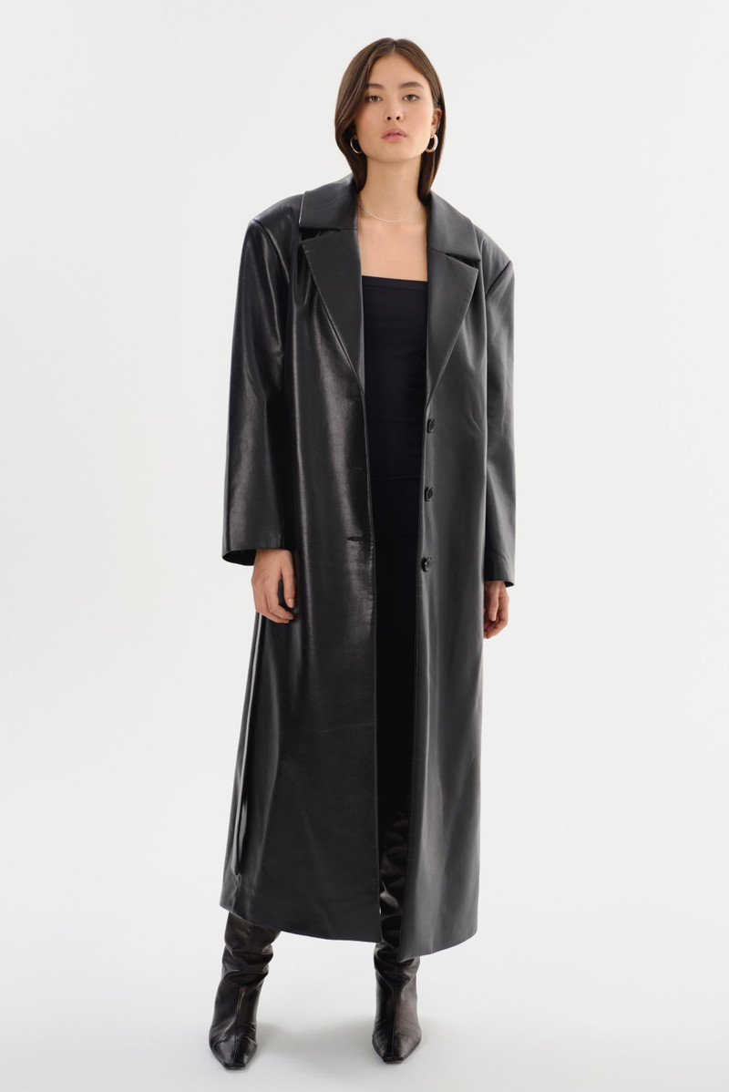 SARITA | Recycled Leather Maxi Coat 10