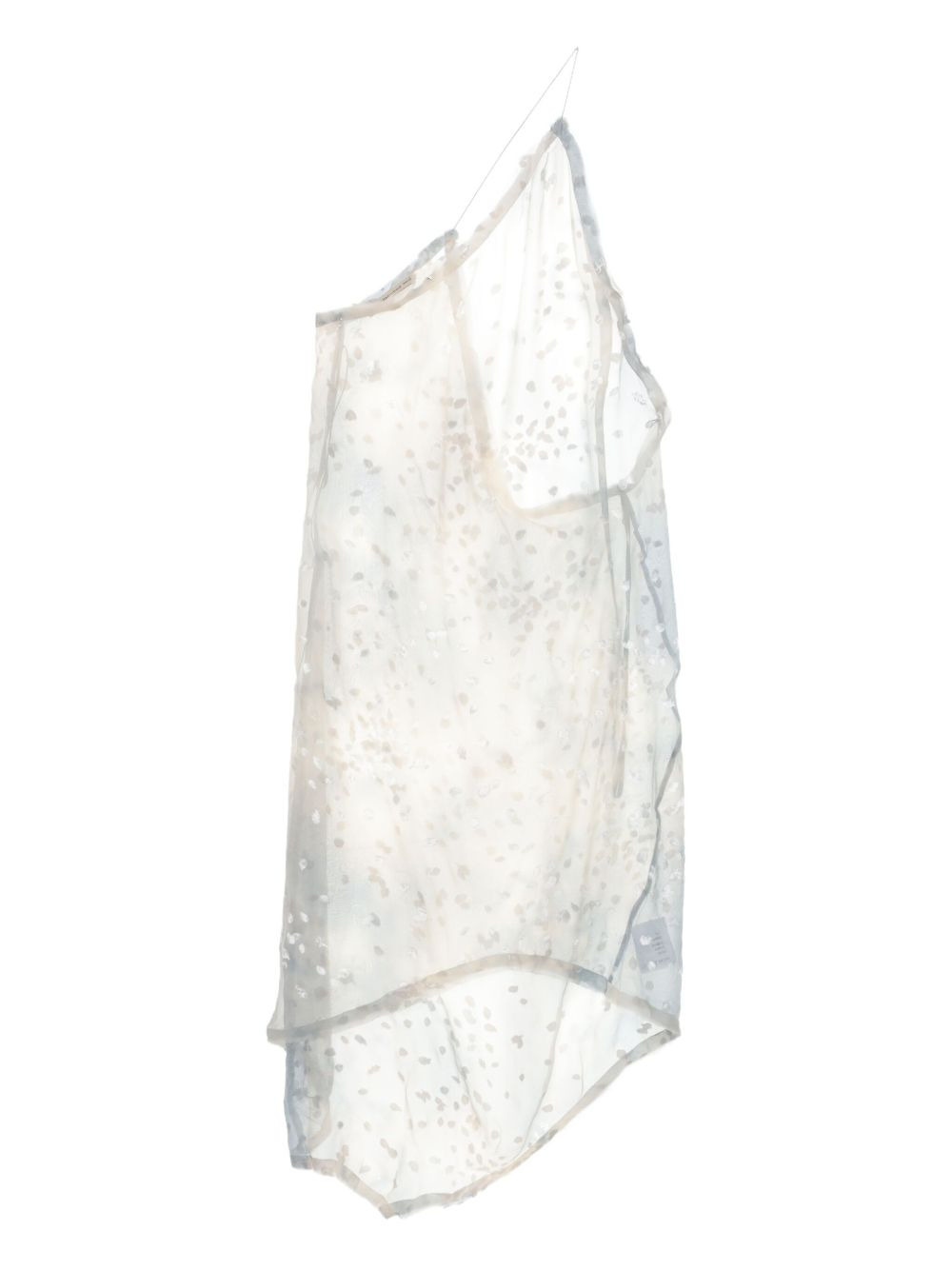 asymmetric tie-dye print midi dress - 1