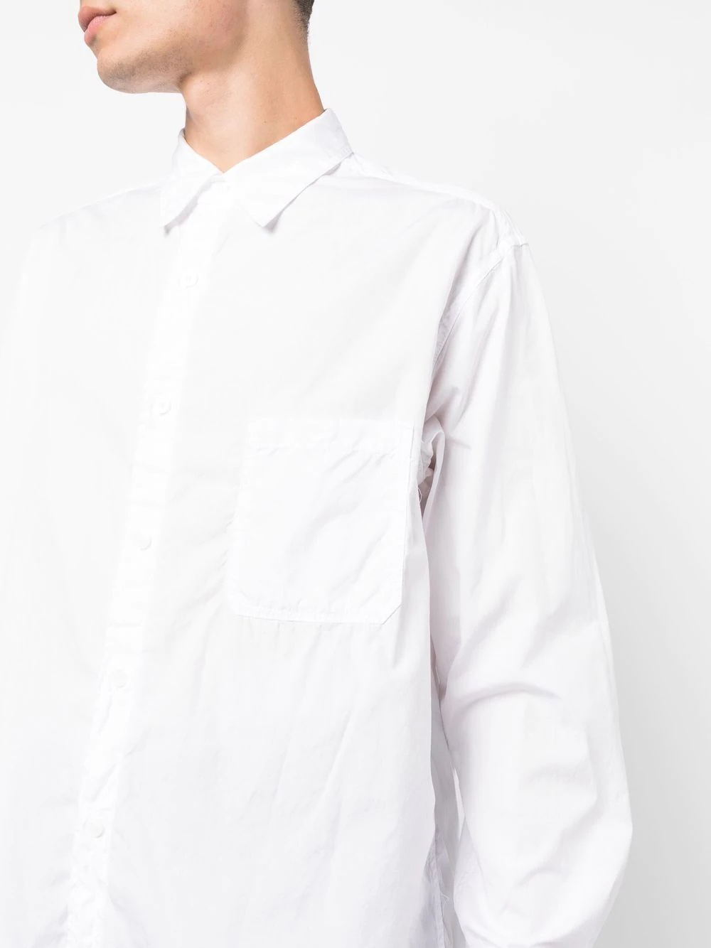 long-sline style poplin shirt - 5