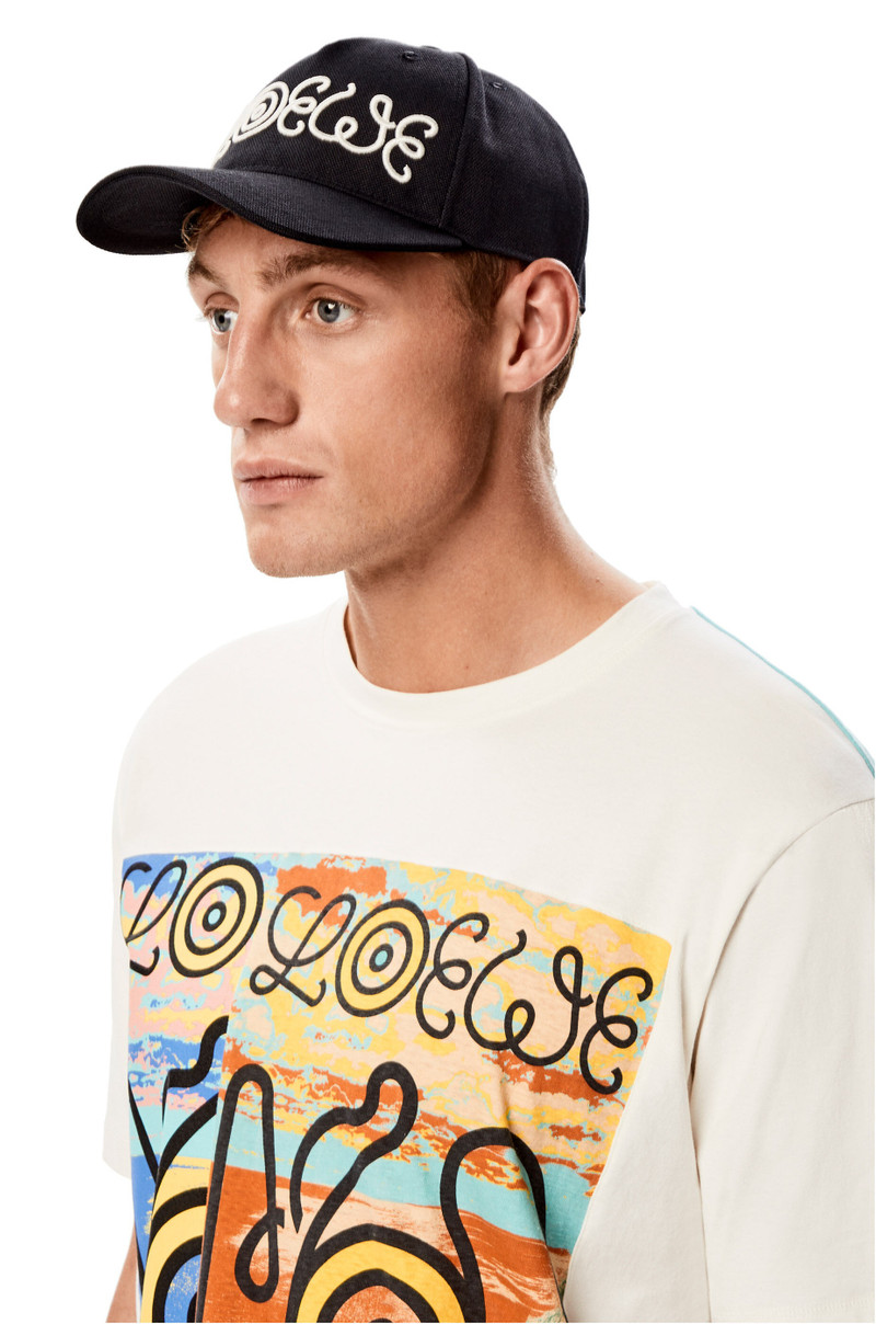 Loewe Logo cap in canvas outlook