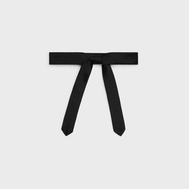 dandy bow tie in diagonal silk 1