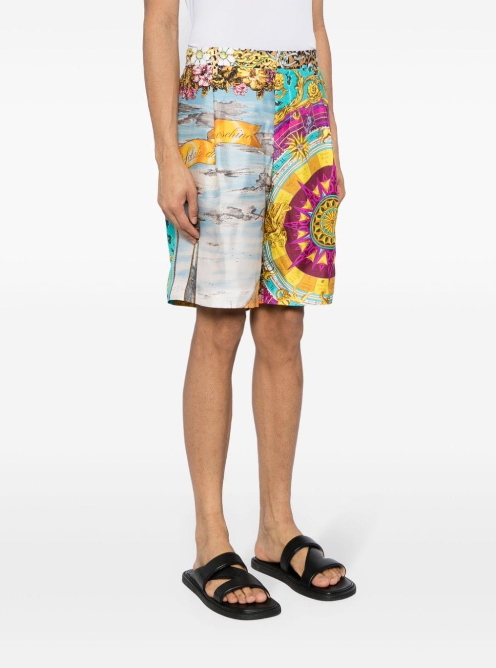 graphic-print silk shorts - 3