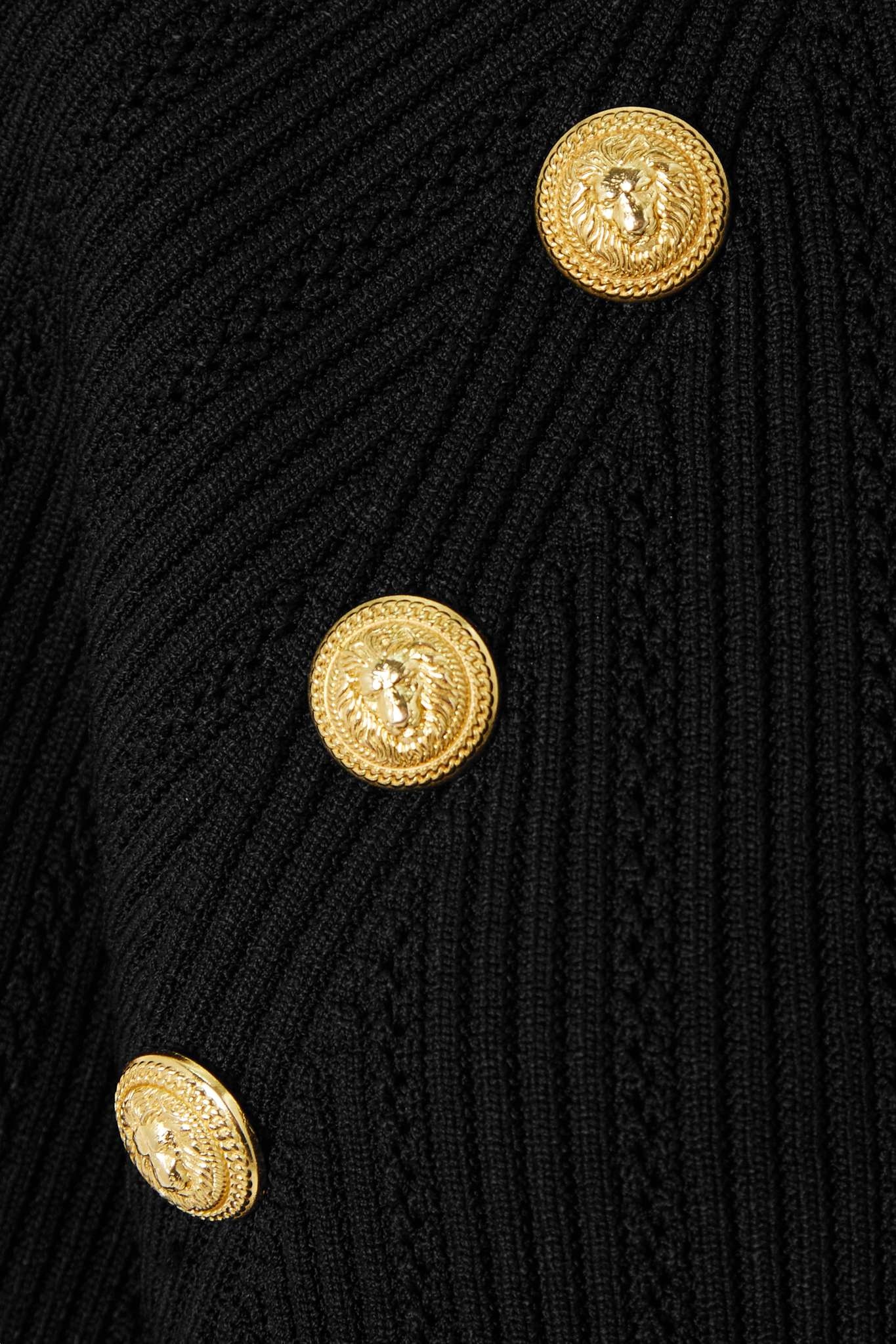 Button-embellished ribbed-knit top - 4