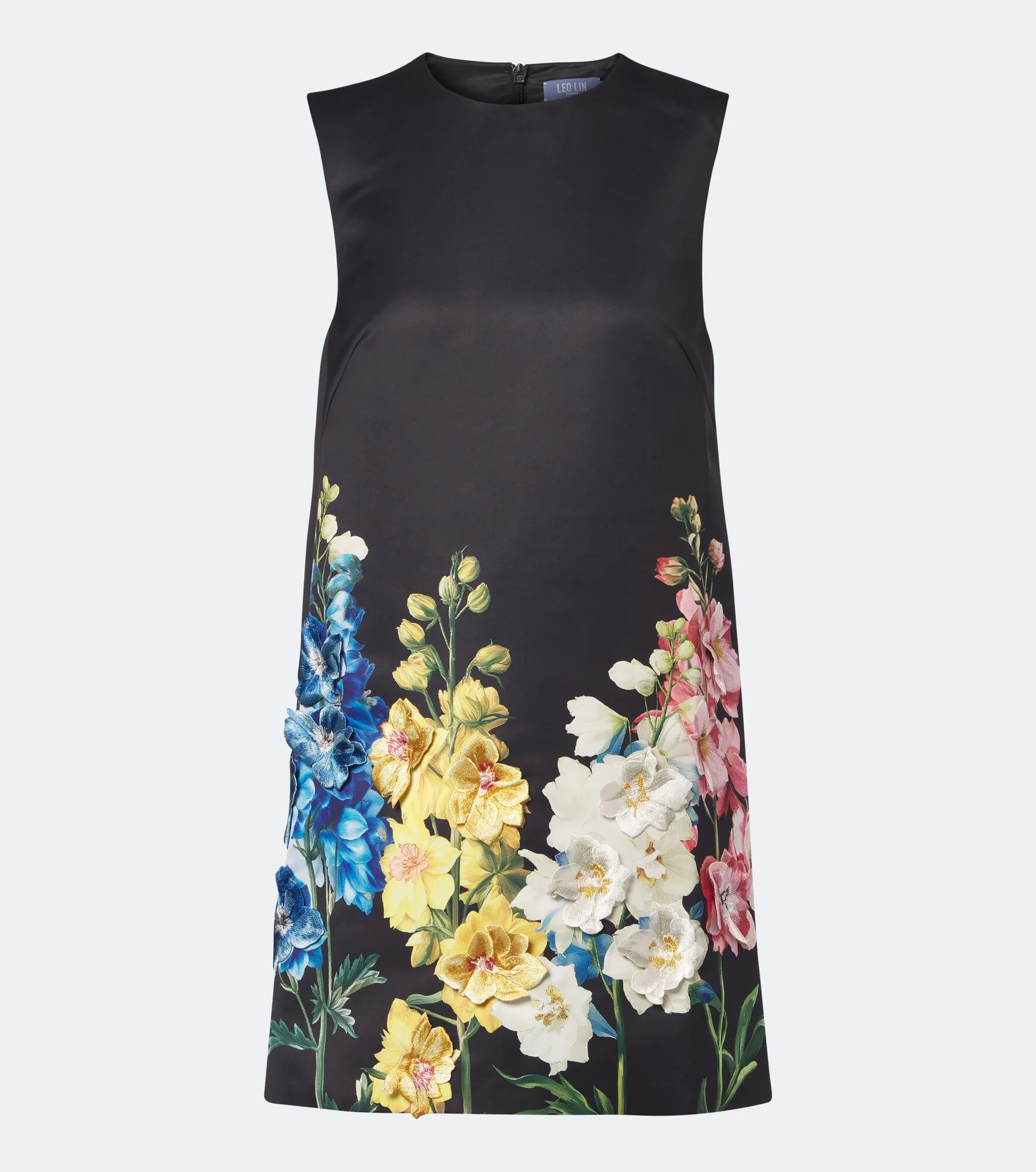 Yvonne floral-appliqué minidress - 1