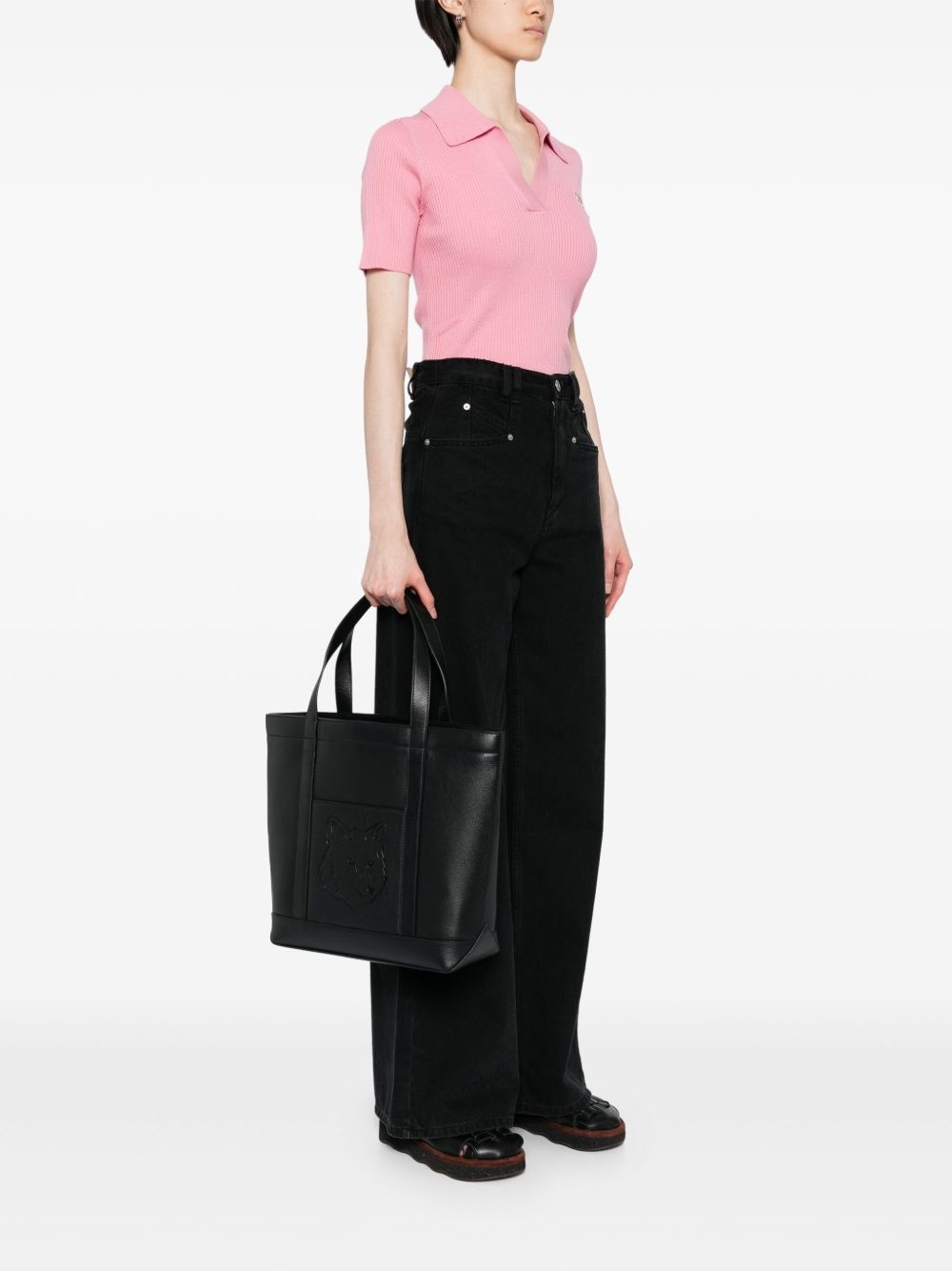 medium fox head tote bag - 2