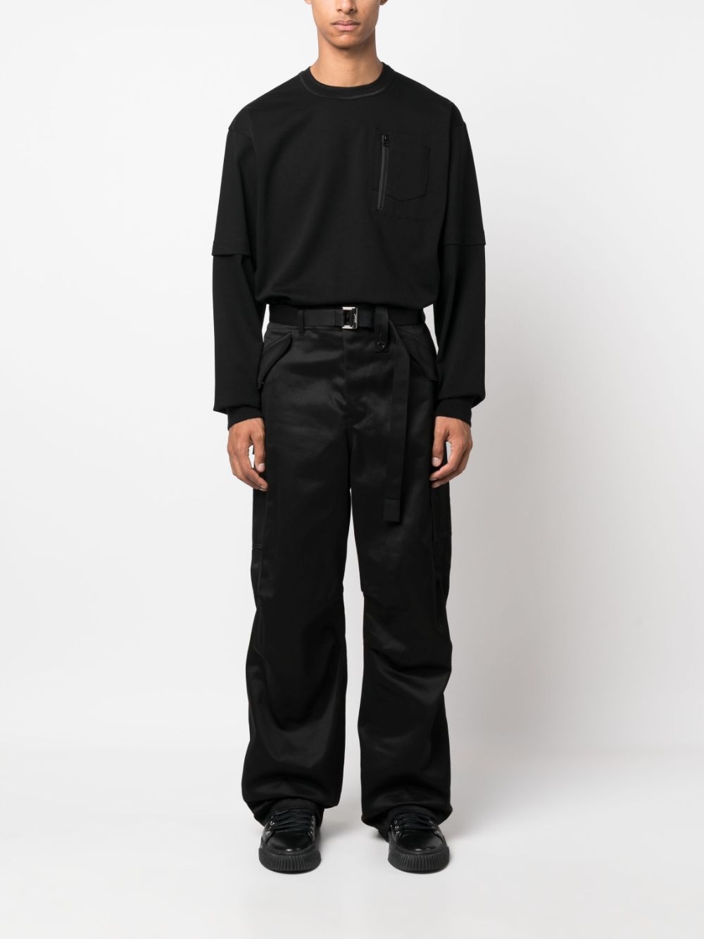 straight-leg cargo-pocket trousers - 2