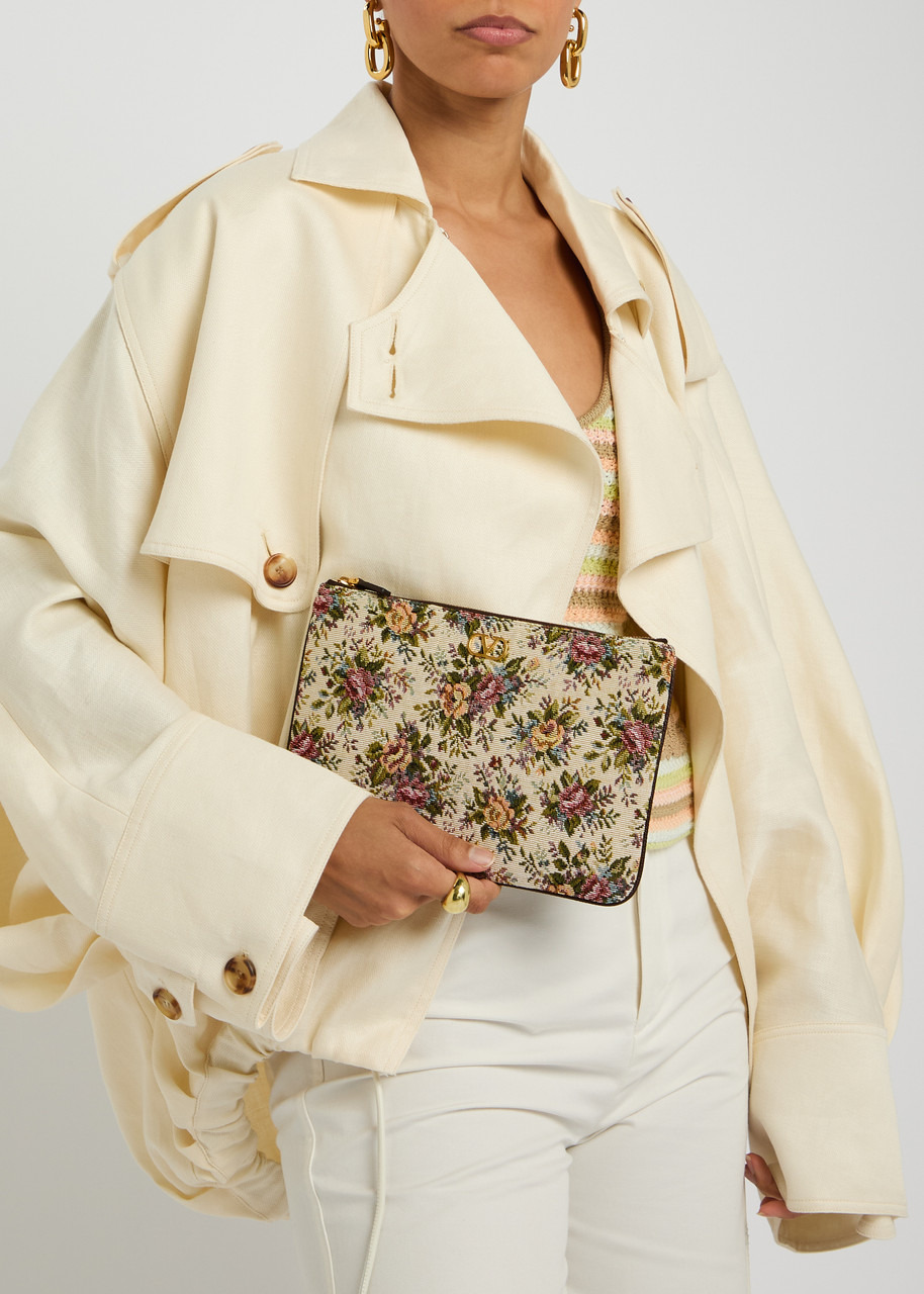Valentino Garavani Floral-jacquard Woven Pouch - 5