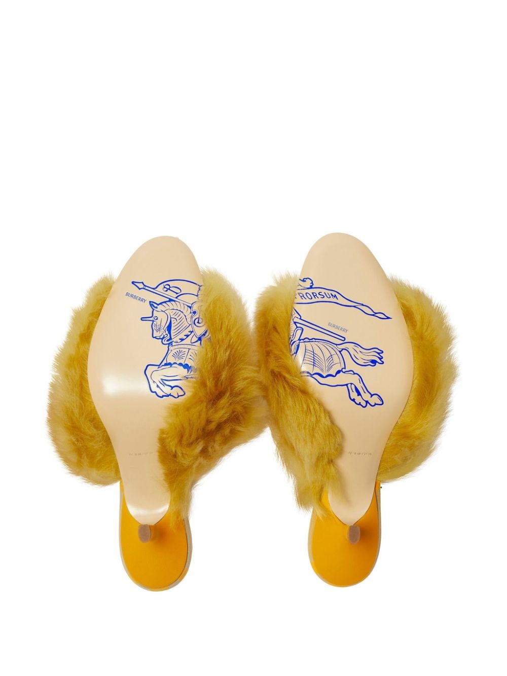 60mm shearling open-toe sandals - 2