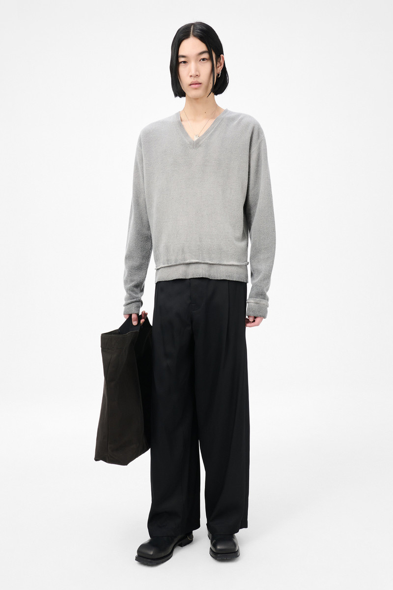 Our Legacy Parallel V-Neck Grey Spray Dye Cherub Wool outlook