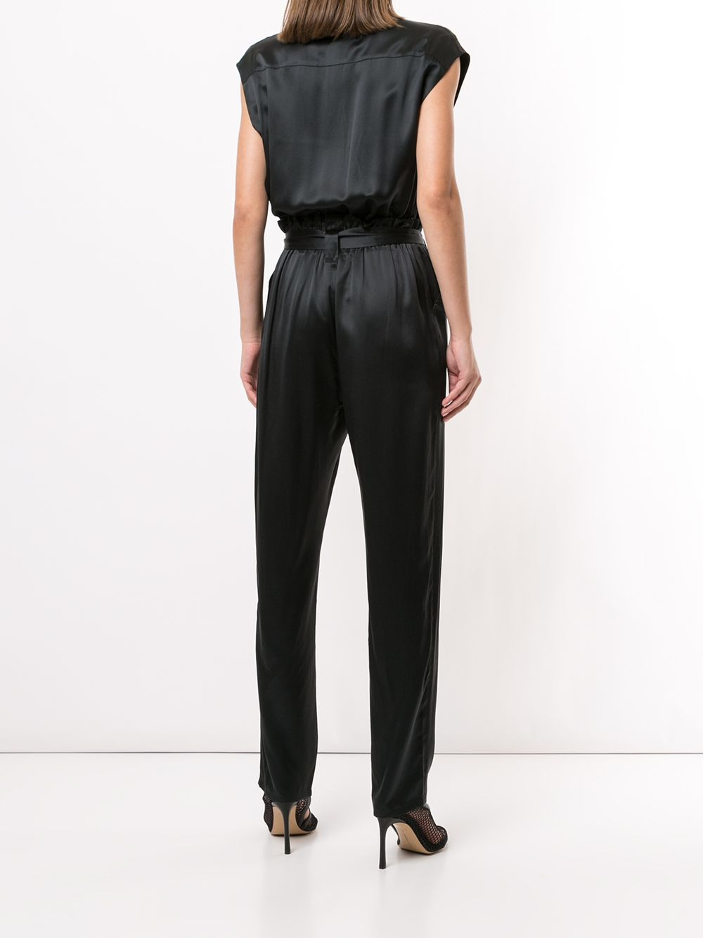 waist-tied silk jumpsuit - 4