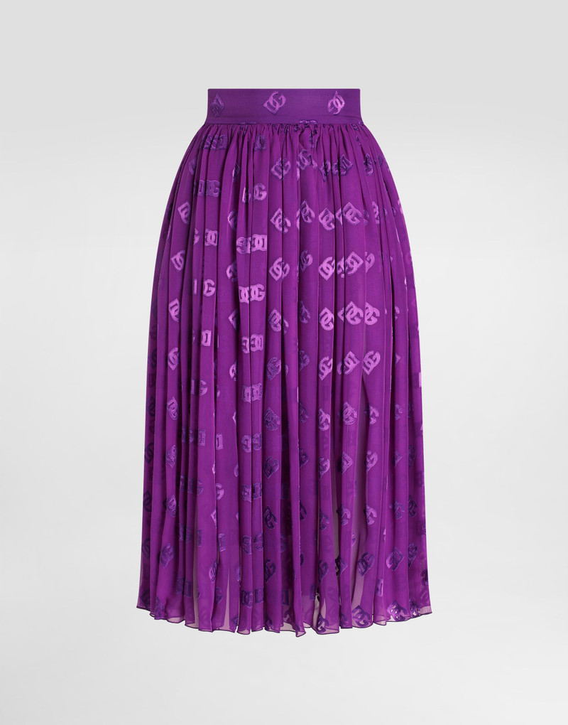 Devoré satin jacquard skirt 1