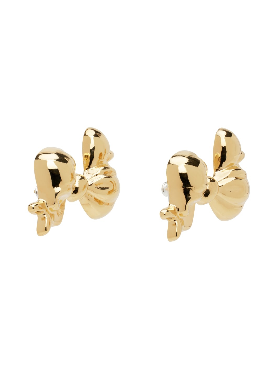 Gold Big Bow Earrings - 2