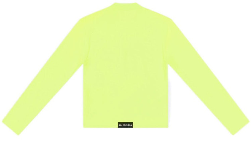 BALENCIAGA Balenciaga Crewneck Long Sleeve Top 'Fluo Yellow' 704103TMVB77204 outlook