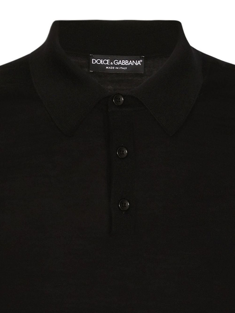 Dolce & Gabbana cashmere-silk polo shirt outlook