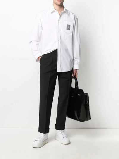 Valentino logo appliqué cotton shirt outlook