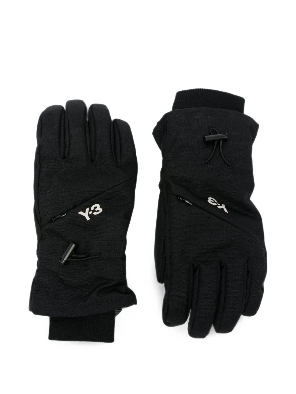 logo-print zip-detail gloves - 1
