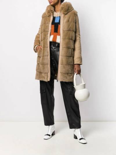 Herno faux fur coat outlook