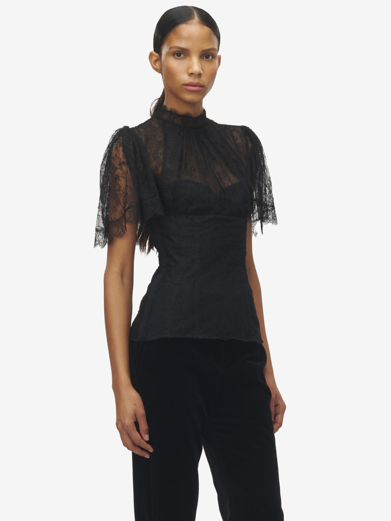 Alexander McQueen Floral Lace Top outlook