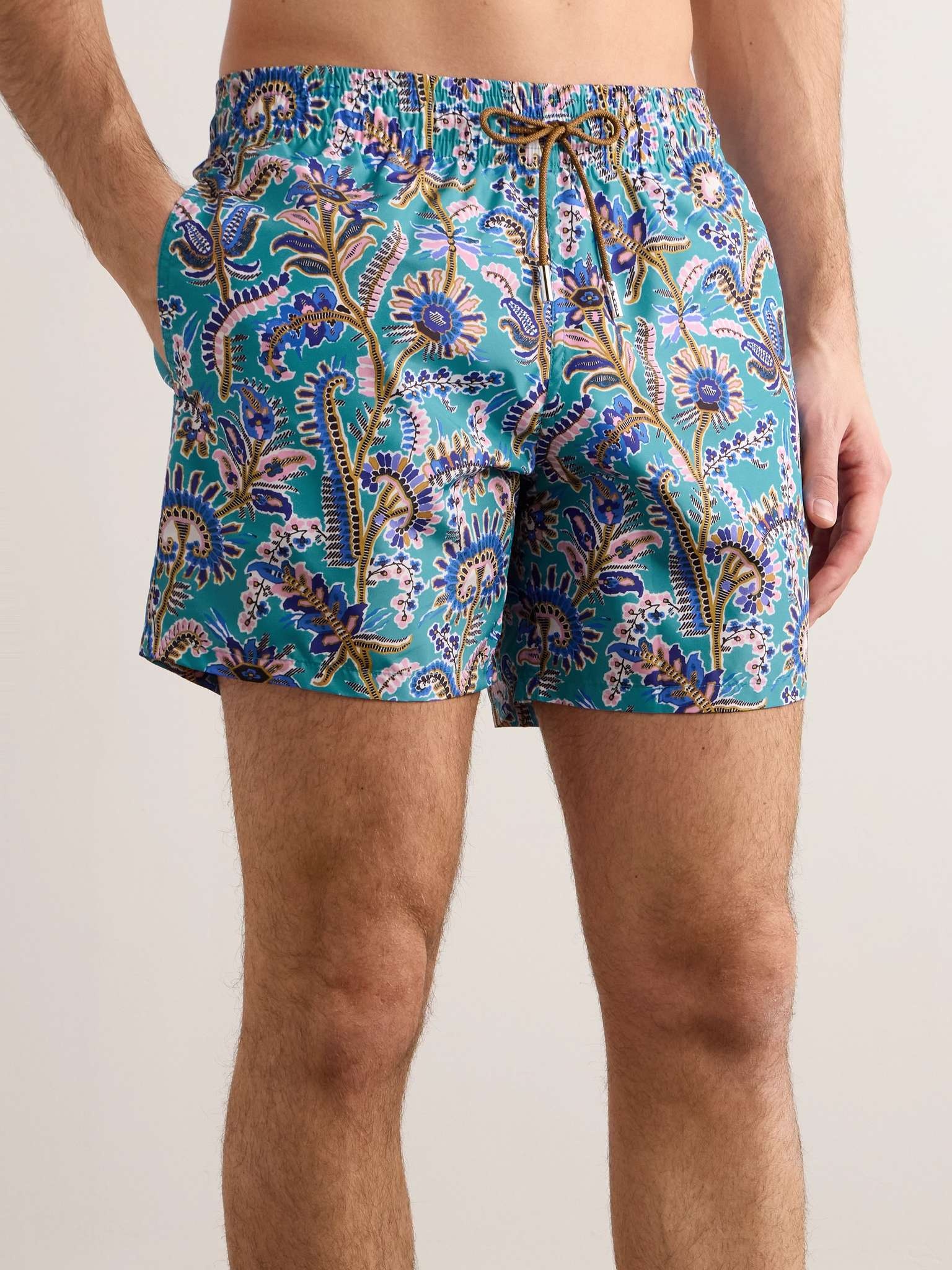 Straight-Leg Mid-Length Floral-Print Shell Swim Shorts - 2