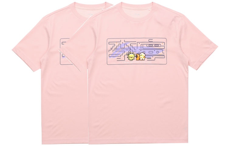 Li-Ning Cartoon Graphic Loose Fit T-shirt 'Pink' AHSR340-14 - 3