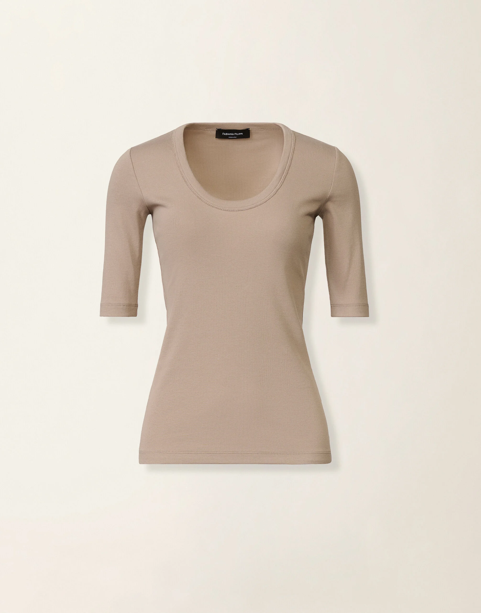 Ribbed cotton jersey T-shirt - 1