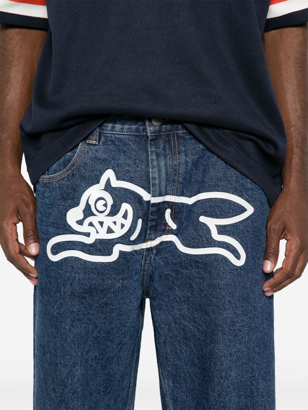 Running Dog Double Scoop straight jeans - 5