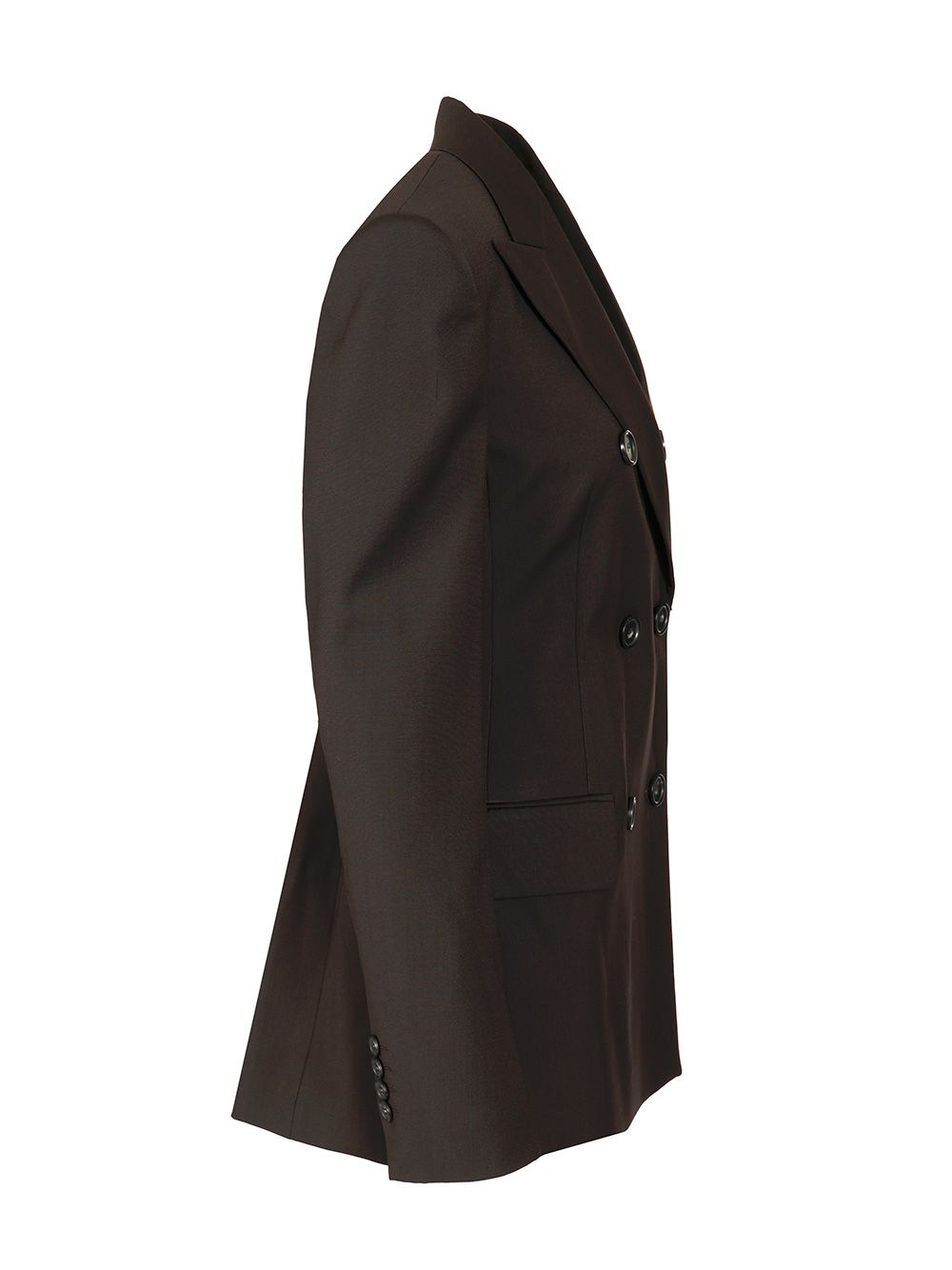 Double-Breasted Tailored Blazer Jackets Brown - 3