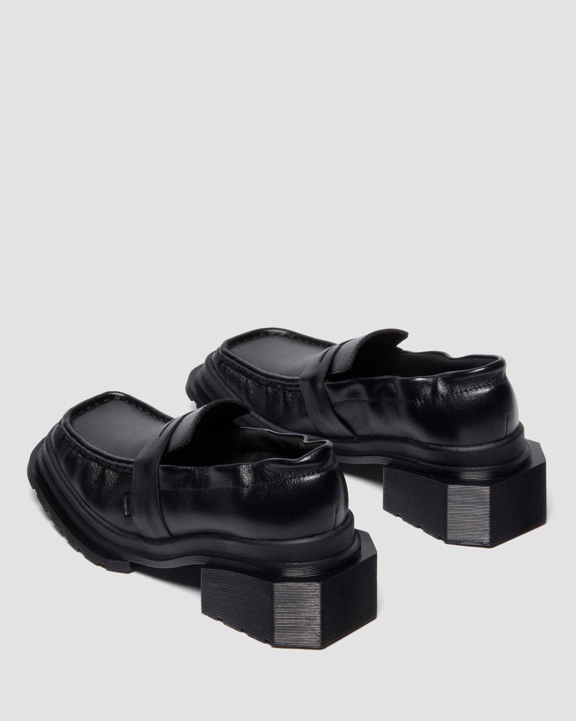 MAYBOLE LOAFER Square Toe Ruched Leather Loafers - 5